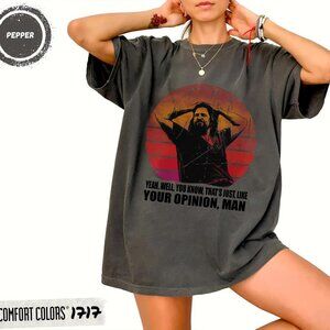 The Dude your opinion man The Big Lebowski funny printed t-shirt 8975
